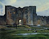 Frederic Bazille Canvas Paintings - Queens Gate at Aigues-Mortes